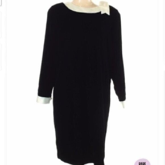 ADRIANNA PAPELL DRESS Black Velvet - Picture 1 of 6